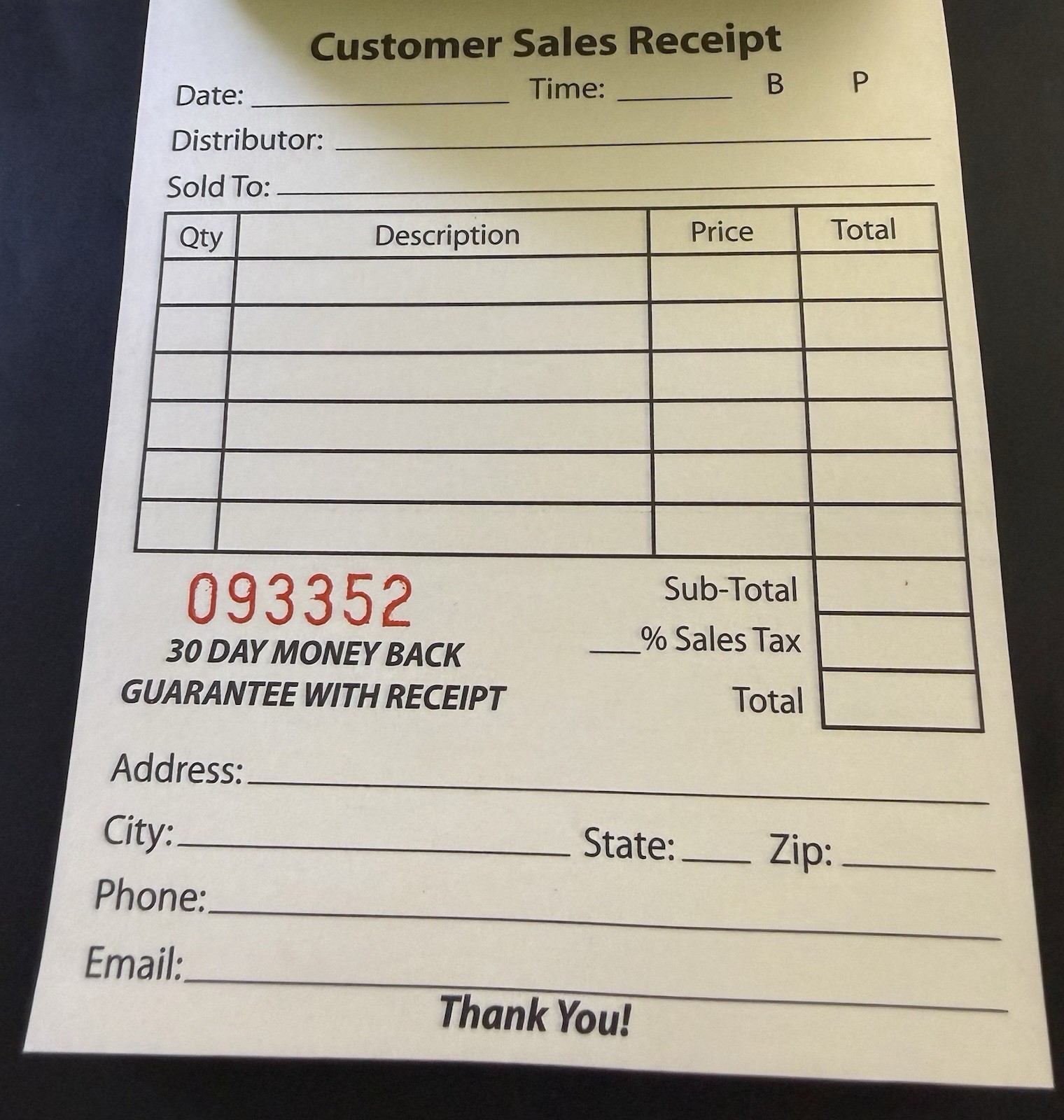 Pocket Invoice Sales Order Receipt Book Carbonless Va8