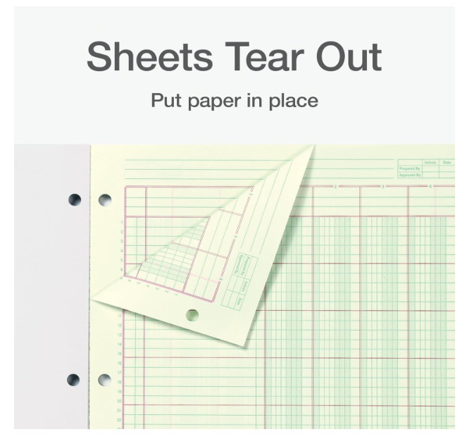 Adams Columnar Analysis Pad, 4 Column Ledger, 8.5″ x 11″, 100 Pages (50……