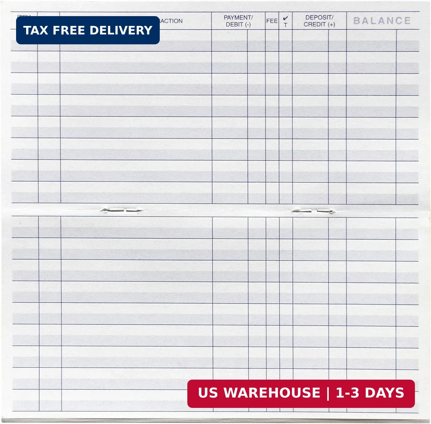 Checkbook Registers for Personal Checkbook, Transactions Ledgers, Pack of 10, 20