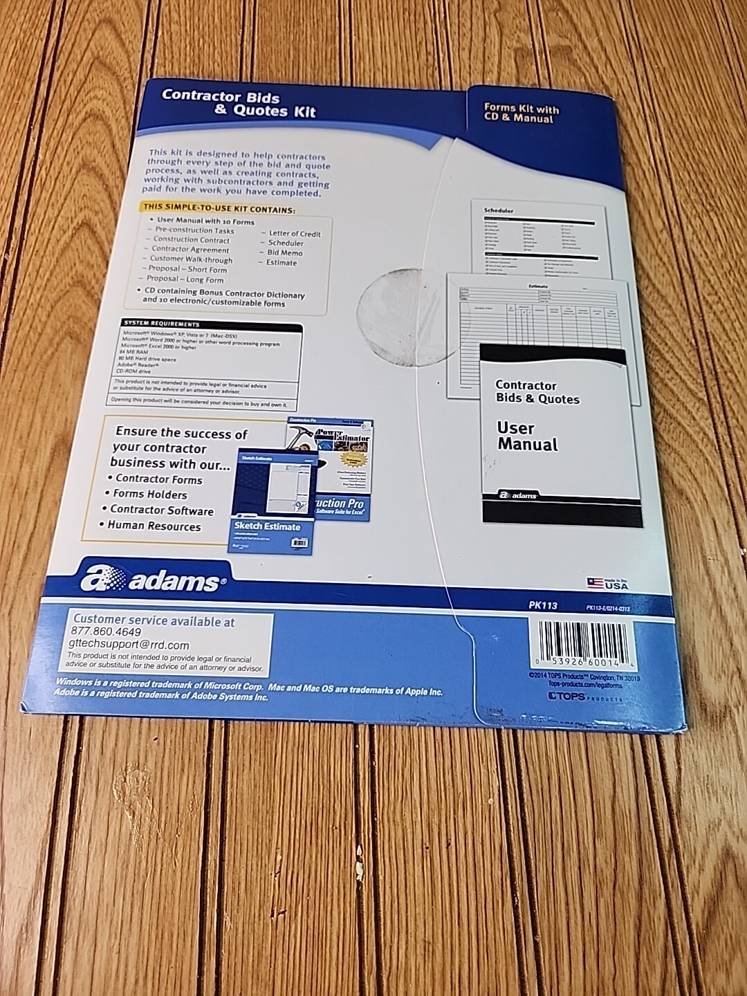 Adams Contractor Bids & Quotes Kit w/ CD & Manual – Short Form
