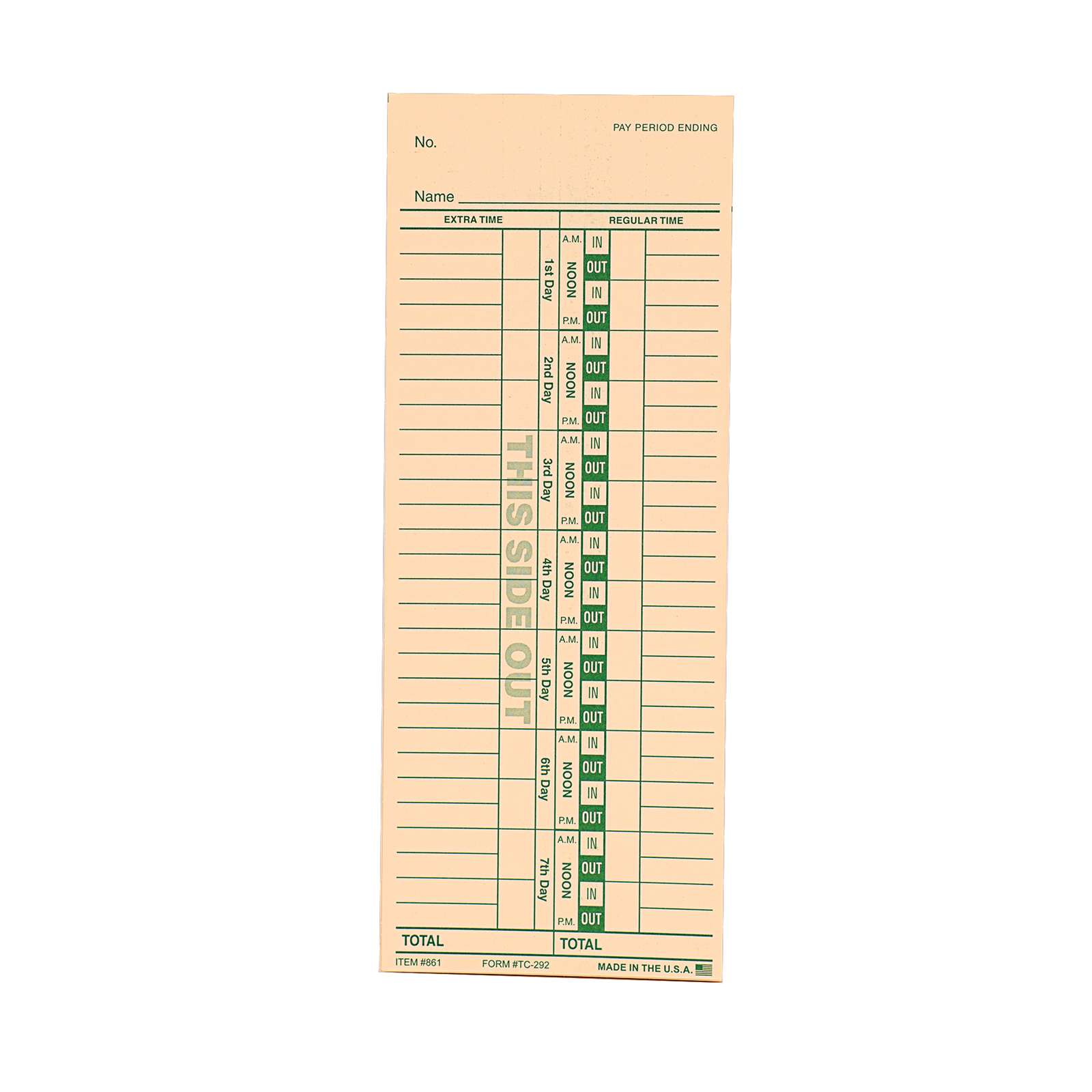 SSWBasics Employee Time Card Pack of 250 Durable Time Cards for Employees