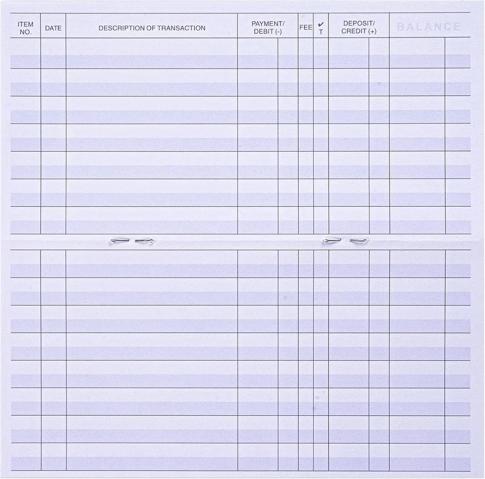 24 PCS Check Registers for Personal Checkbook, Easy to Read Checkbook Register