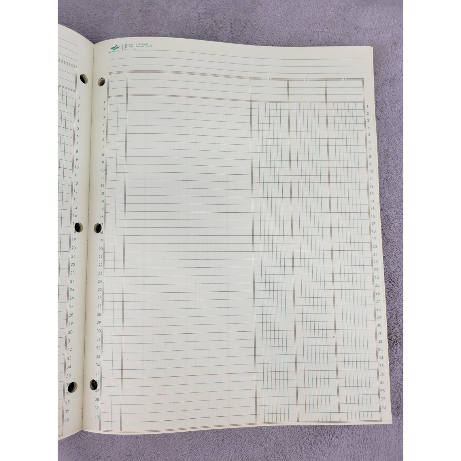 National Analysis Pad 3 Columns 45-603 Eye-Ease 11×8.5 50 Sheets Made in USA
