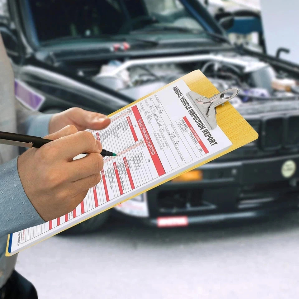 30Pack DOT Annual Vehicle Inspection Forms and Stickers,30-Pk 3-Ply Vehicle Insp