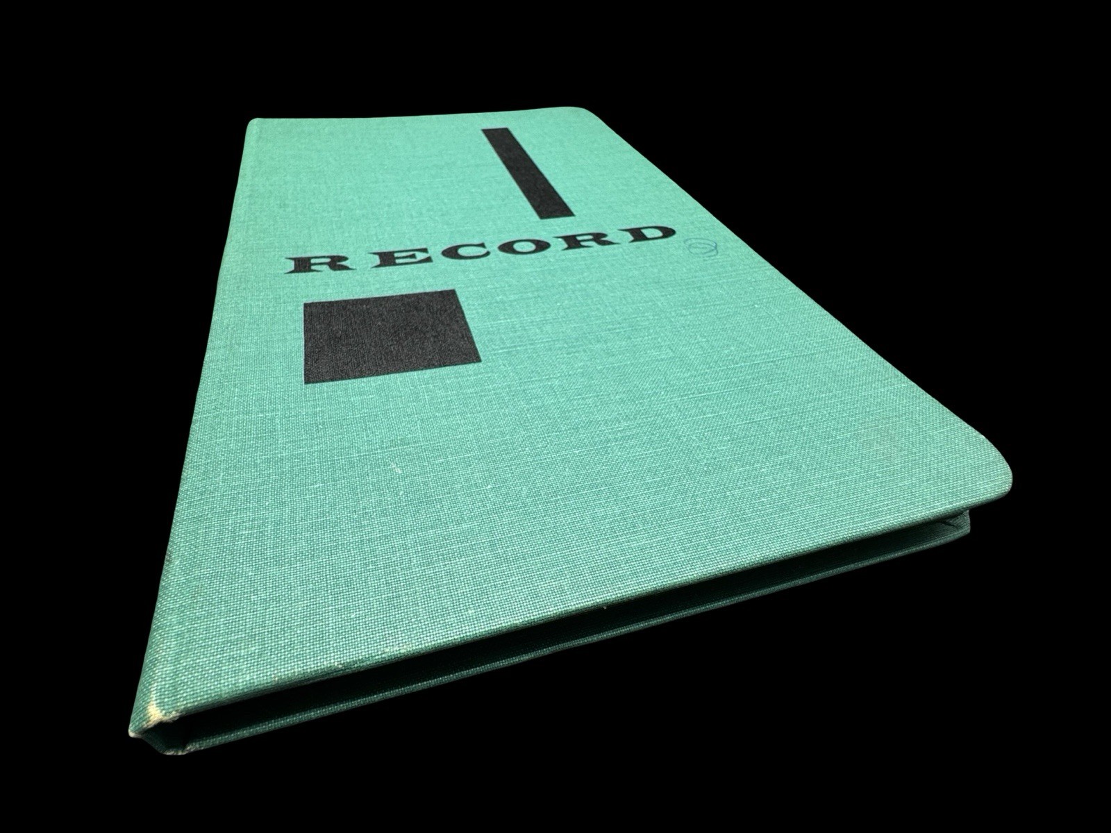 Vintage Unused Record Book 9″ Retro Atomic Green