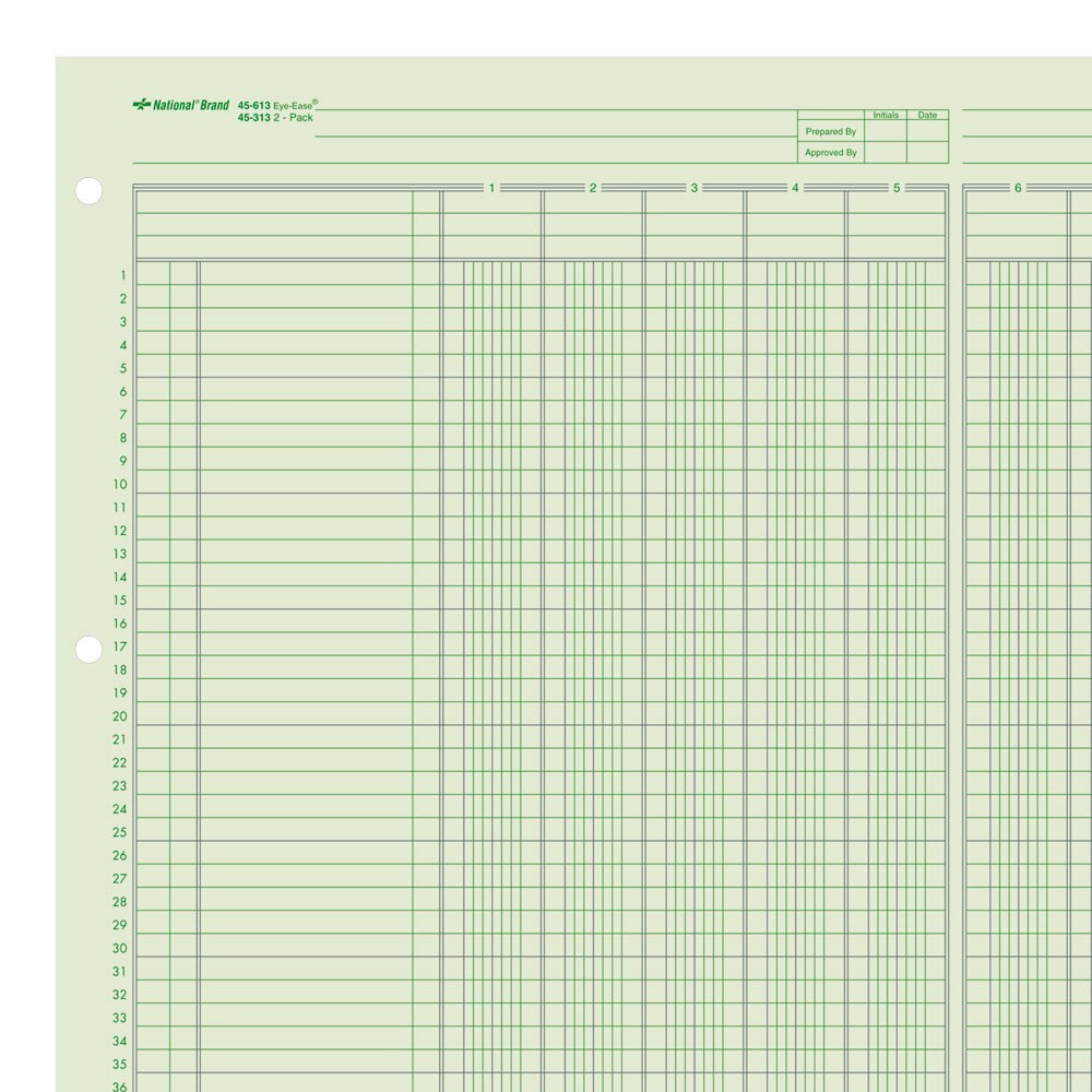 National Brand 45-613 Premium Analysis Pad, 13 Columns, 11 x 16-3/8″, 1 Pad