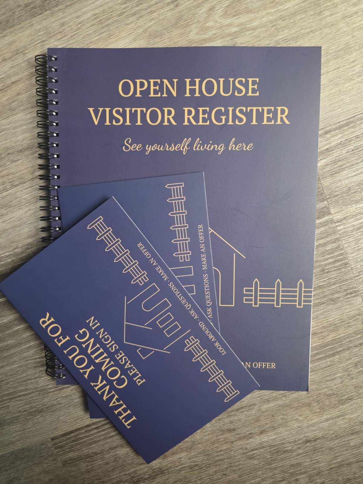Open House Register Guest Registry and Millionaire real Estate Agent book