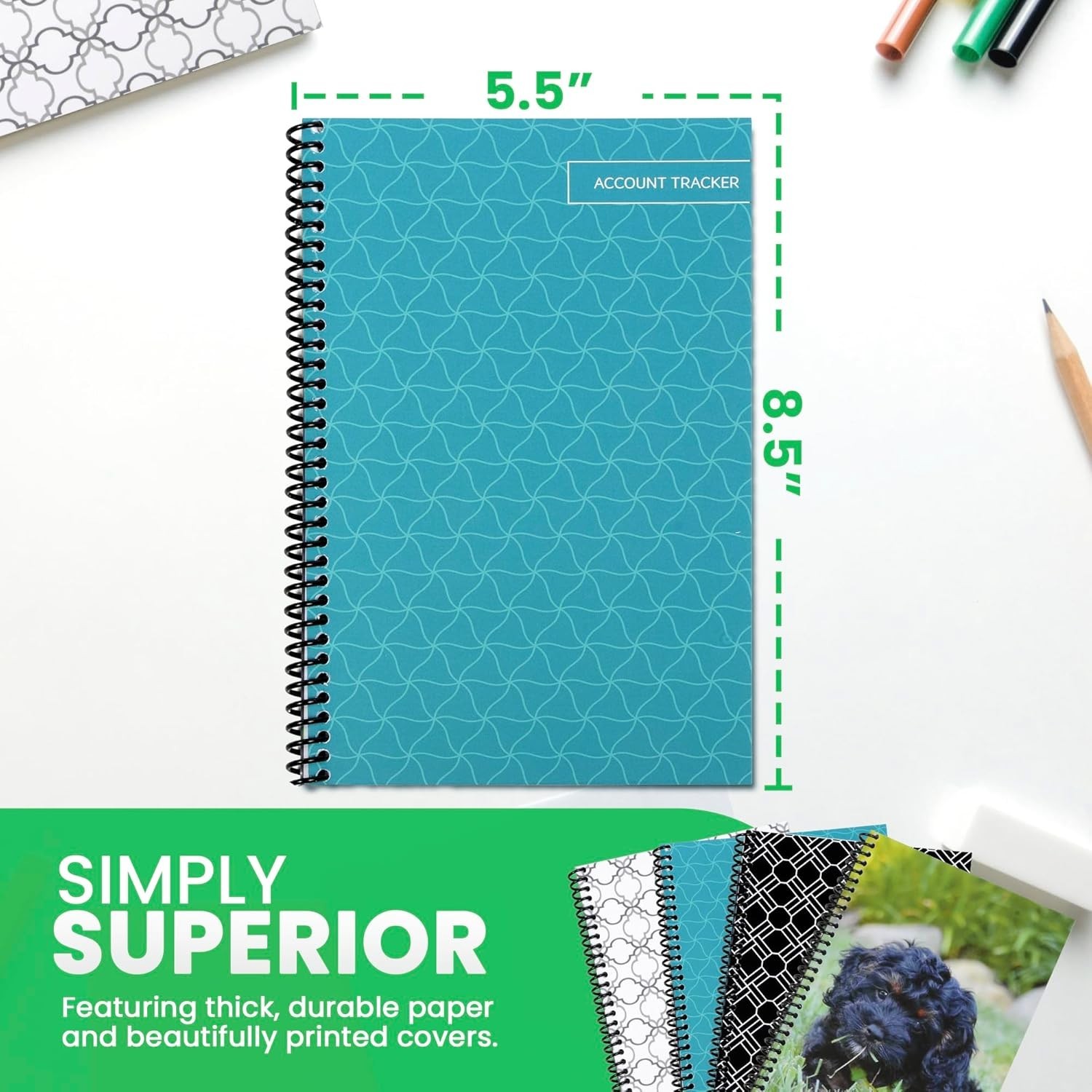 Standard Edition Check Book Register & Debit Card Ledger Notebook 4 Pack Variety