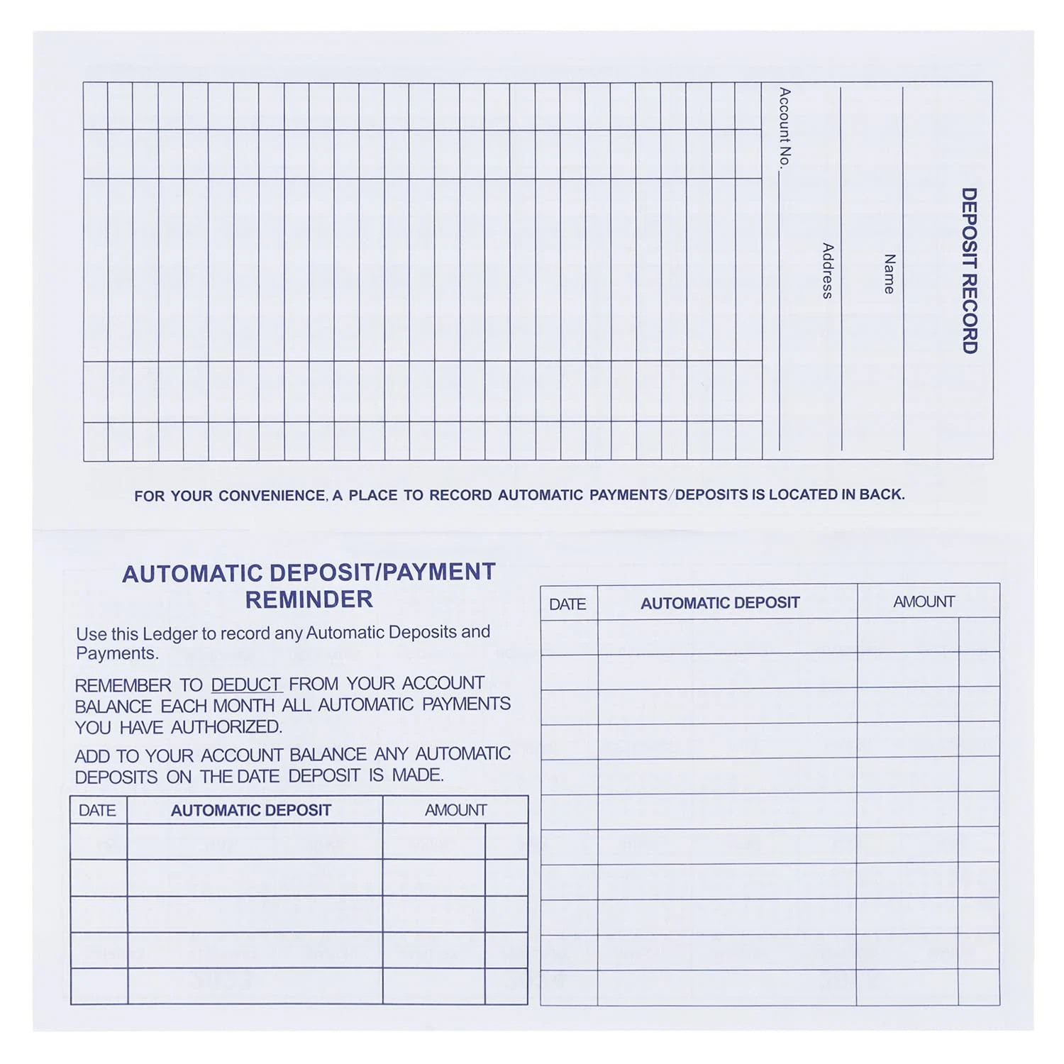 20 Pack Checkbook Register Check Registers for Personal Blank Ledger Transaction