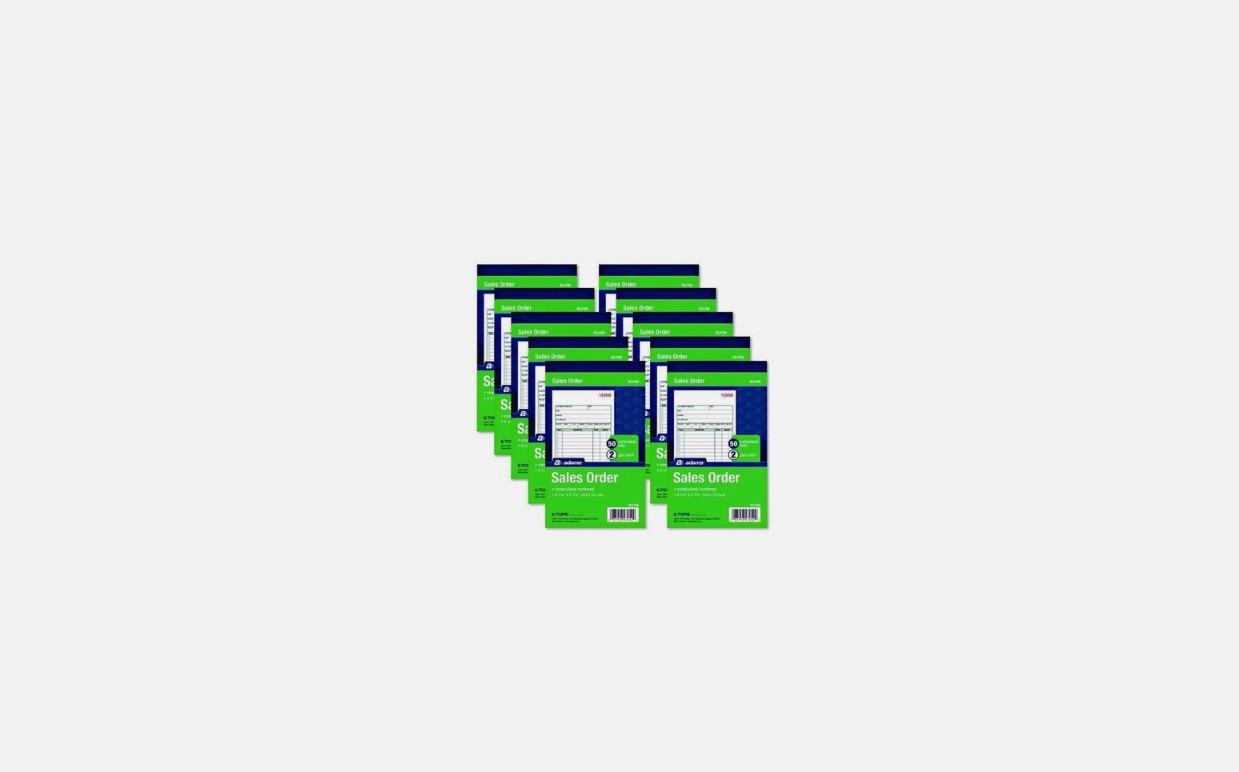Adams DC4705 Multipart Sales Order Pad, 12 Lines, 4.19 x 6.69, 50 Forms/Pad 10PK