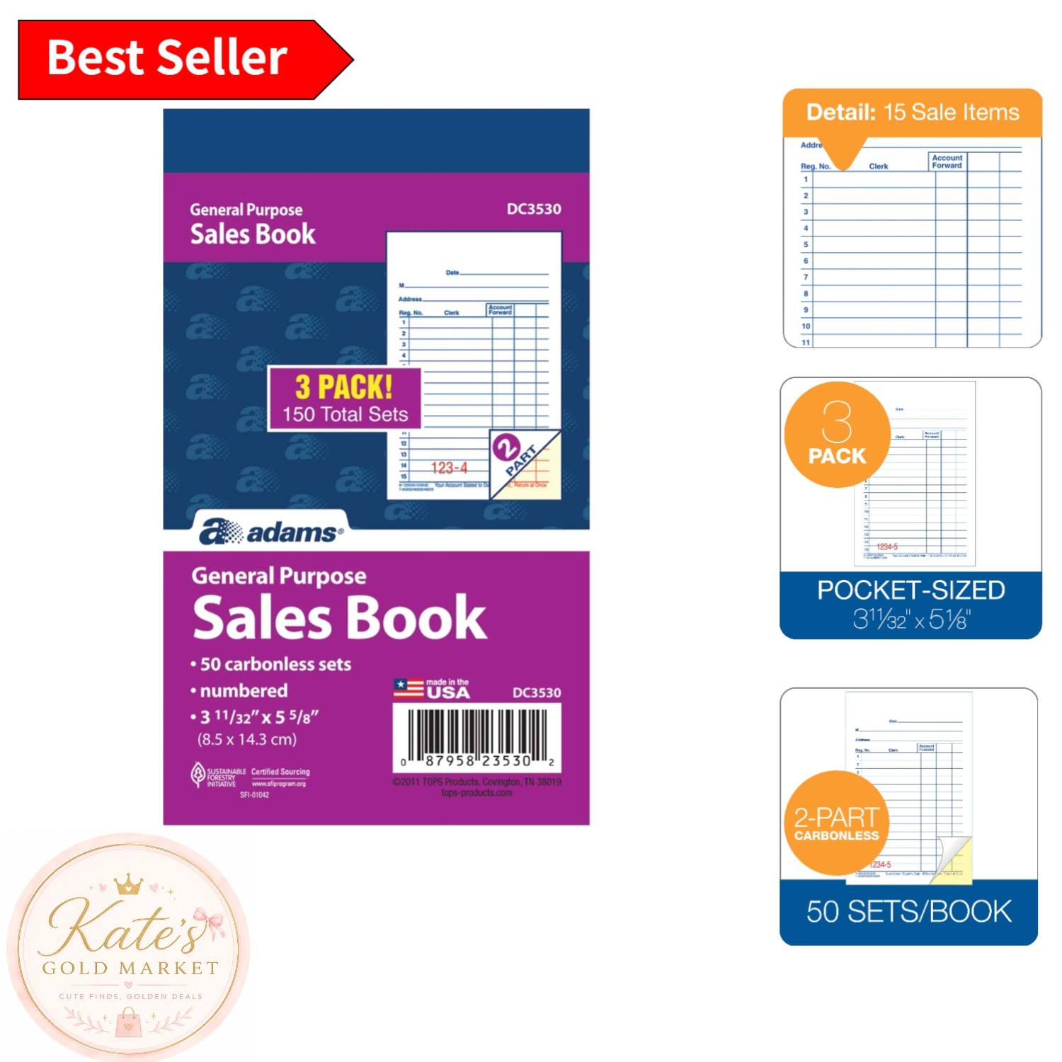 Compact General Purpose Sales Order Book – 50 Sets, Ideal for Small Businesses