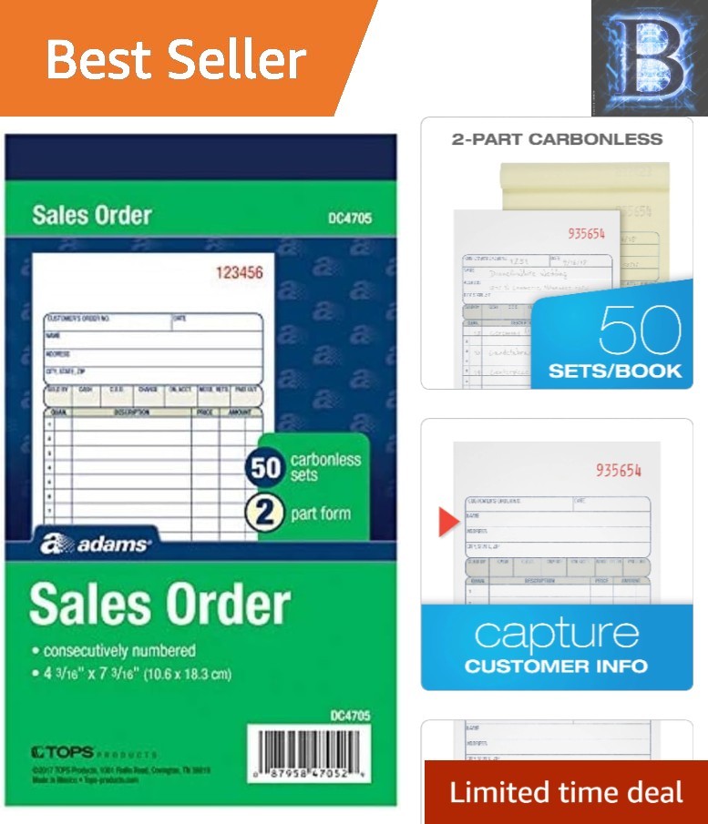 50 Set Carbonless Sales Order Books, White/Canary – Custom Invoicing Solution