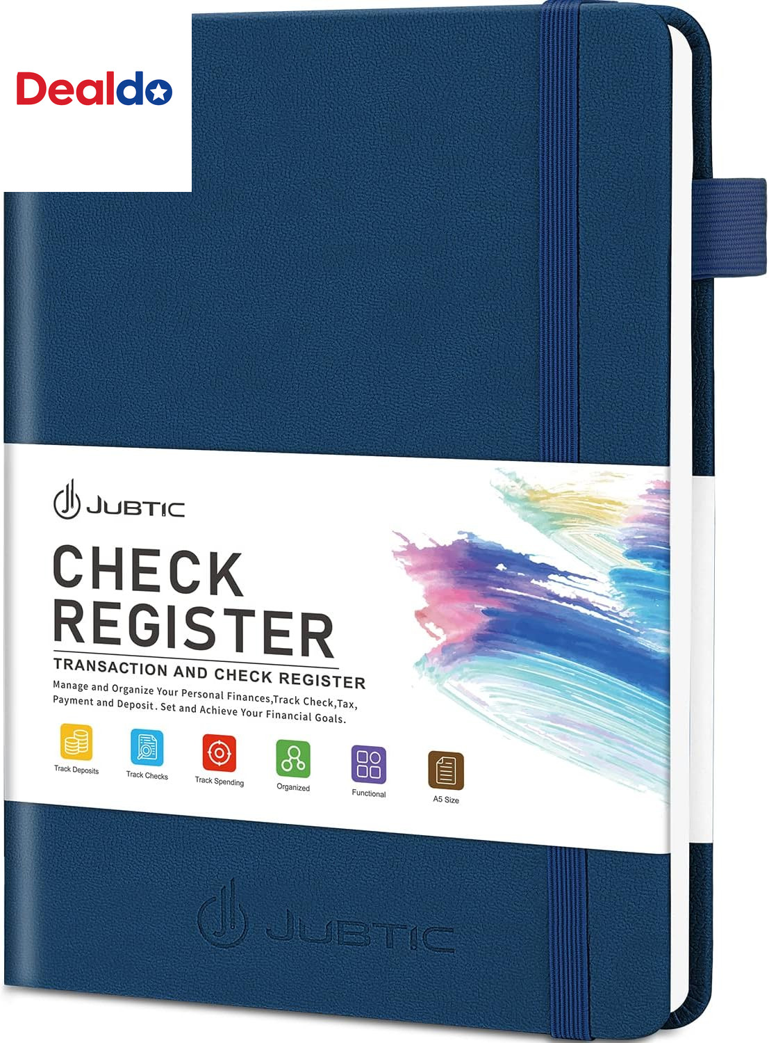 A5 Check Registers for Personal Checkbook, Ledger Transaction Registers Log Book