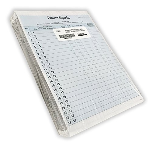 Tabbies Patient Sign-In Label Forms, 8-1/2″ x 11″ Form, Blue, 23 Labels/Sheet,