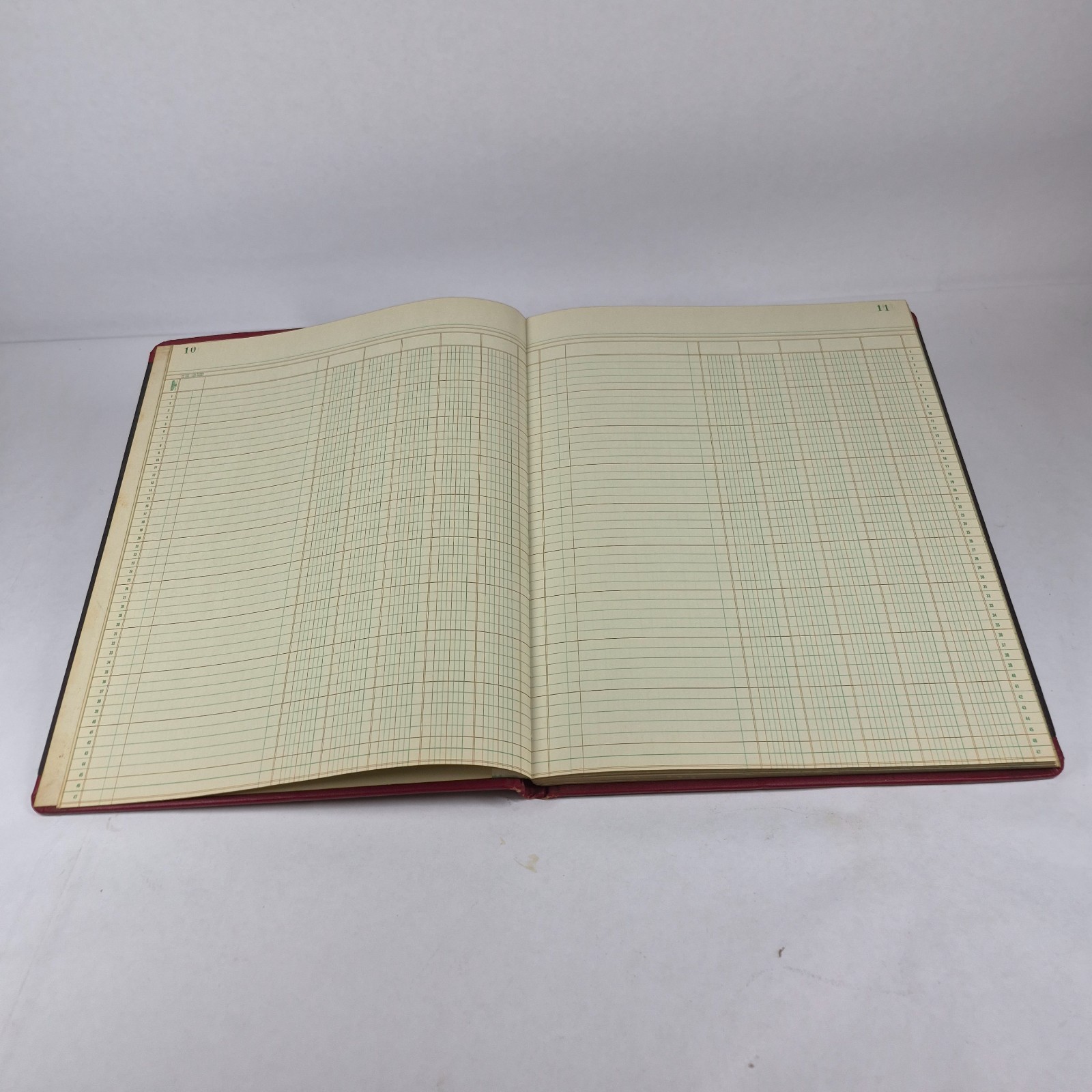 Vintage National Ledger Account Record Book Blank Ruled Pages Red Black 1648