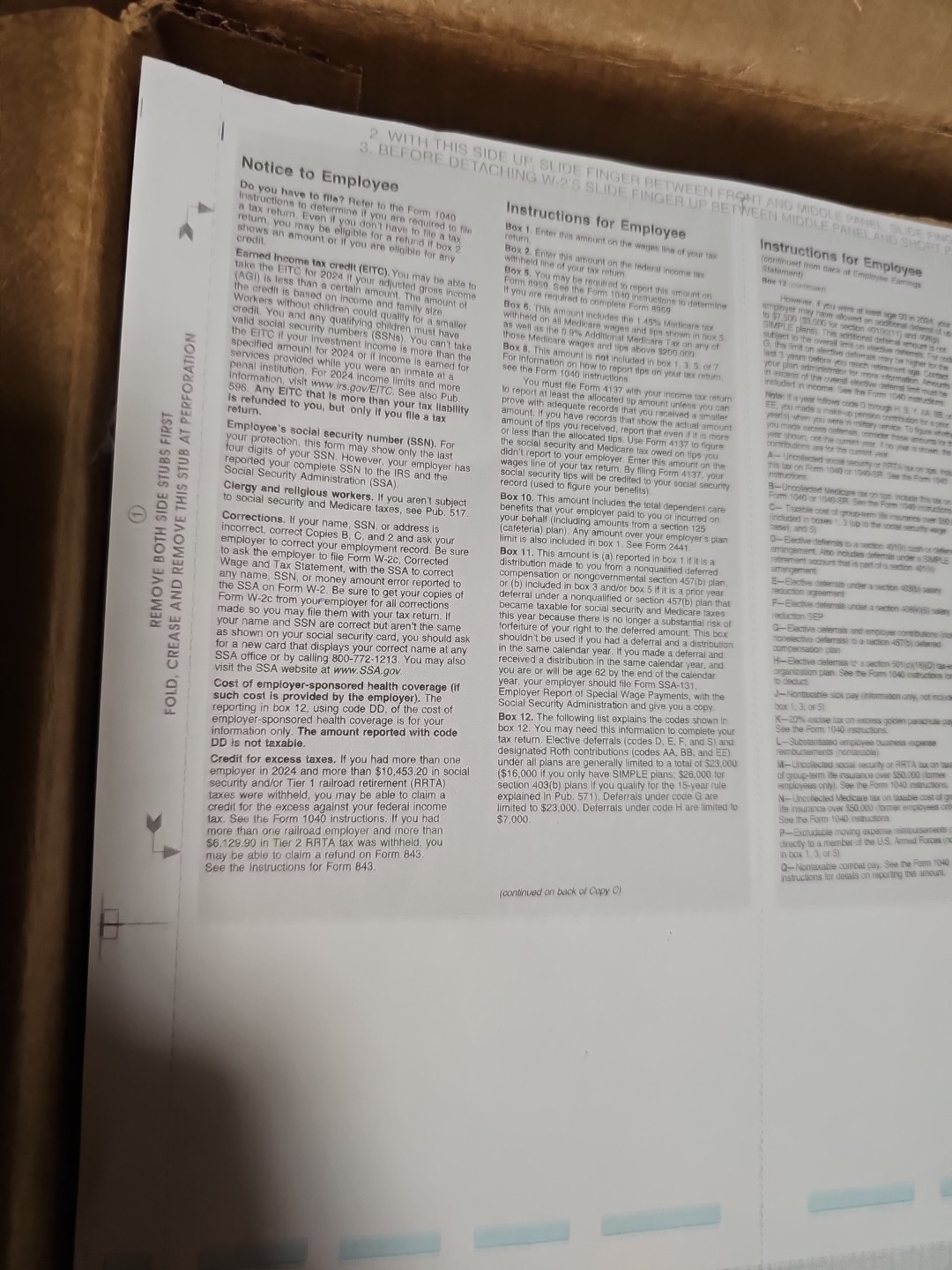 Blank W2 4-Up Tax Forms 2024, 25 Employee. Versa Seal 1000 Pages. Self Sealing