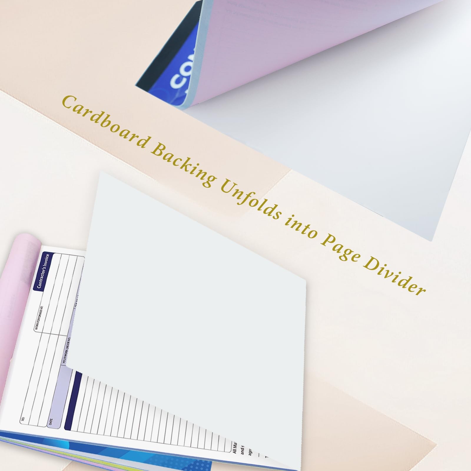 Contractor Invoice Book, 3 Part Carbonless Forms, Work Order Estimate Book wi…