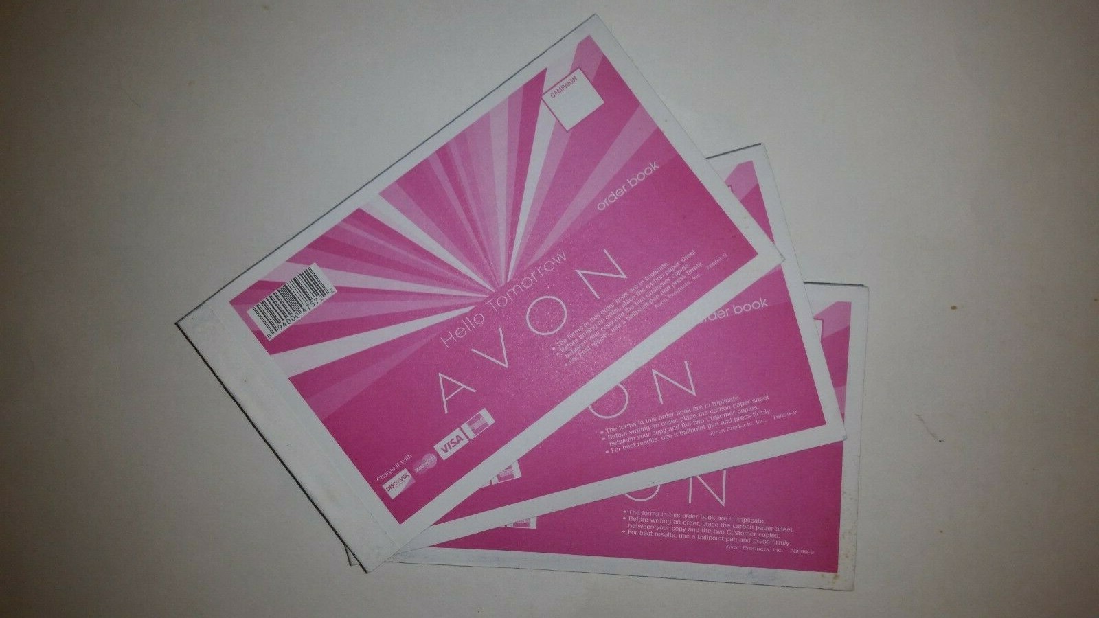 NEW AVON Order Book Receipt books – lot of 3