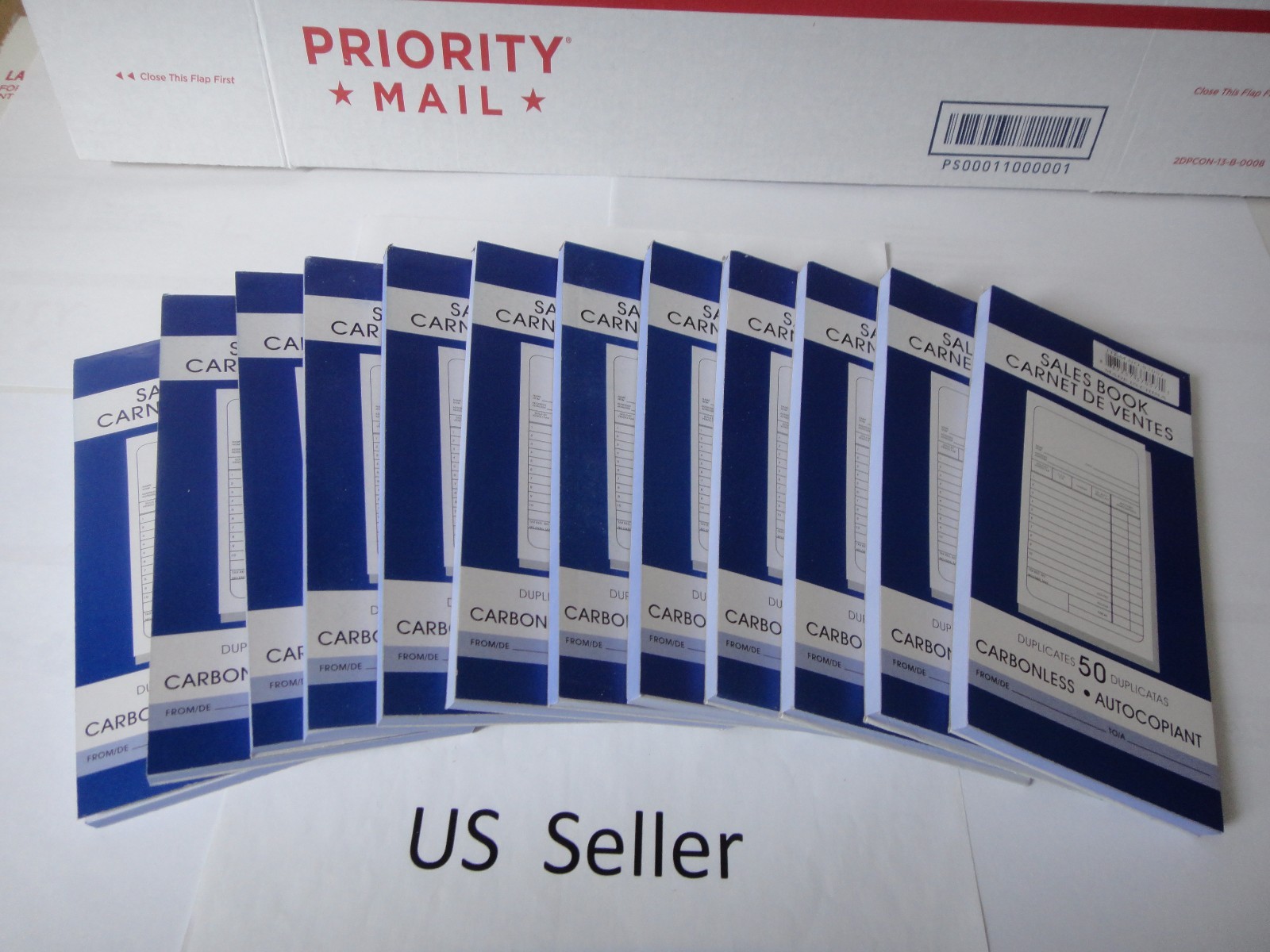 Sales Book Order Receipt Invoice Duplicate Carbonless 50 sets 3.30 x 6.80″ USA
