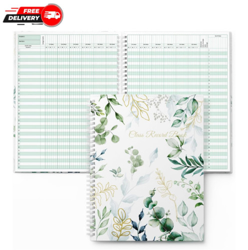 SUNEE Teacher Class Record Book for 11-12 weeks, 36 Names, 8.5×11 Inch, 104 P…