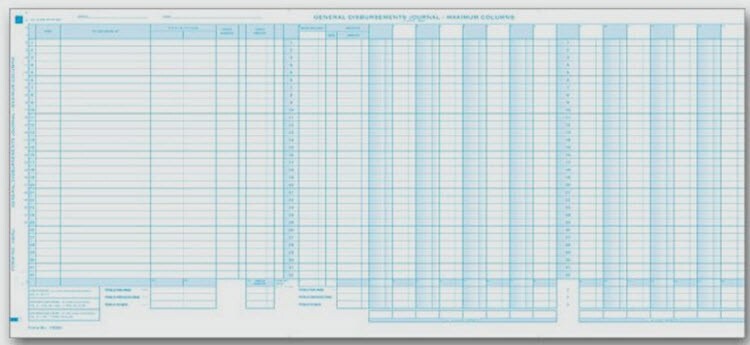 190NJ One Write General Disbursement Journal 25 Sheets