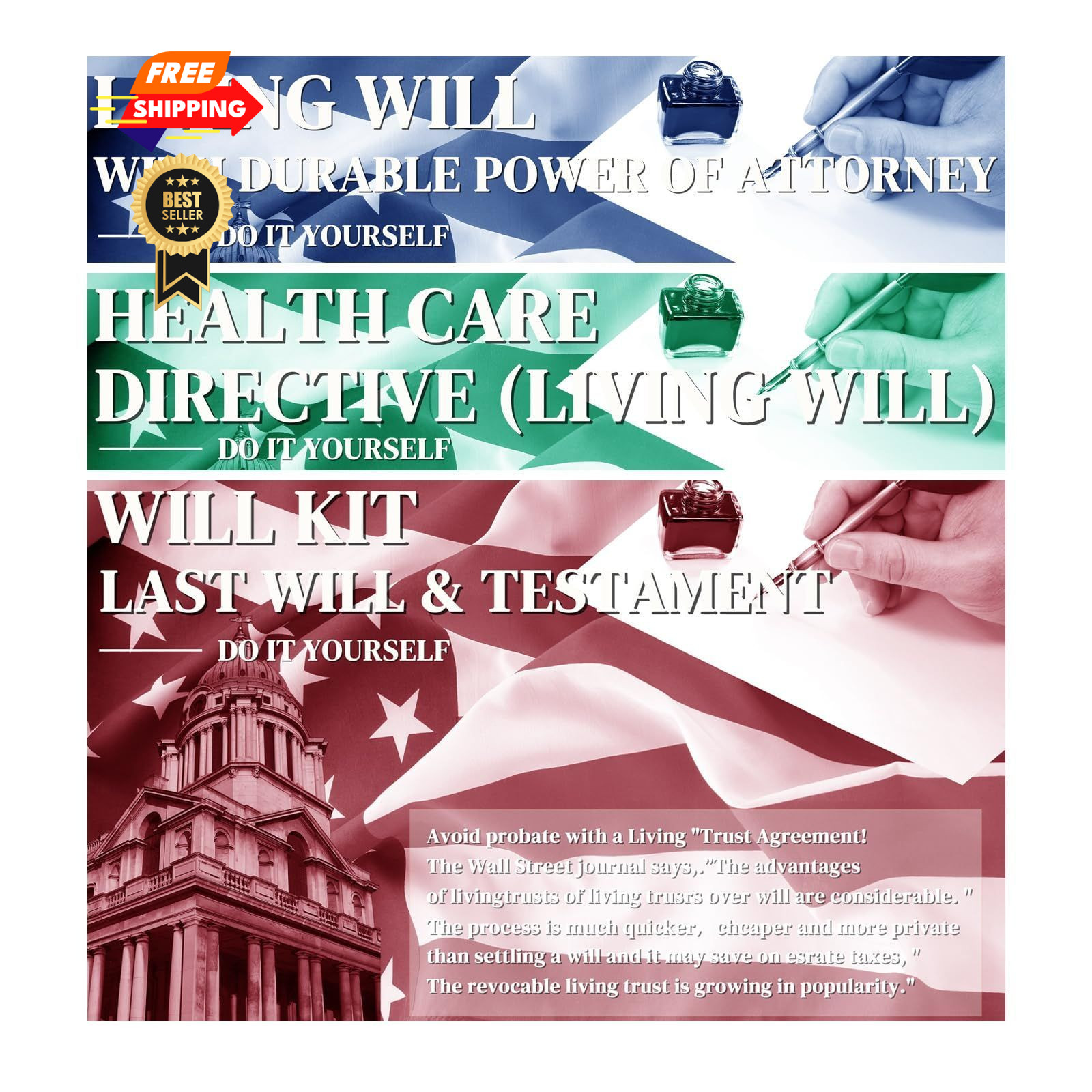 ZHUKEYONG Legal Documents Kit, Durable Power of Attorney, Healthcare…