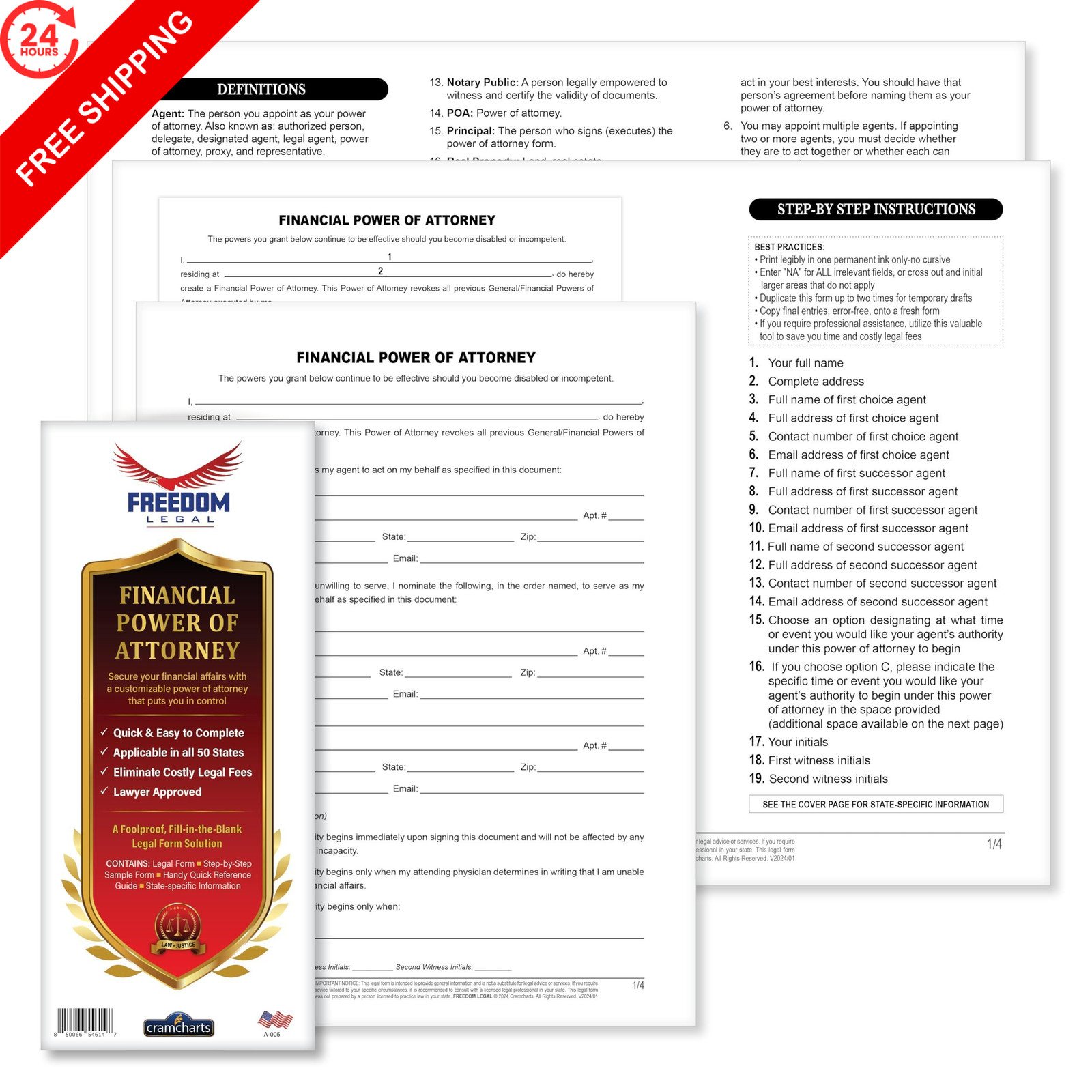 Family Legal Forms Kit – Will, Living Health Proxy & POA Docs