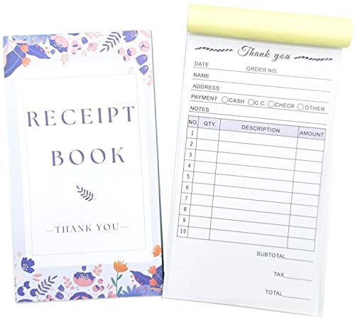 Thank You Receipt Book for Small Businesses 4×7 inches 2-Part Carbonless 1