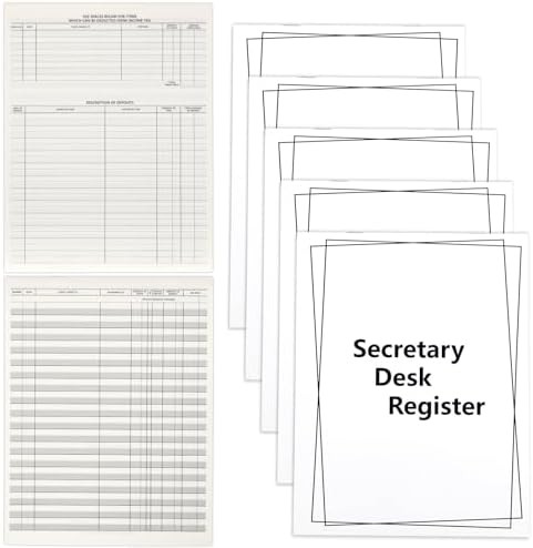 5 Pieces Checkbook Transaction Register 6.4 * 8.25inch Secretary Deskbook Check
