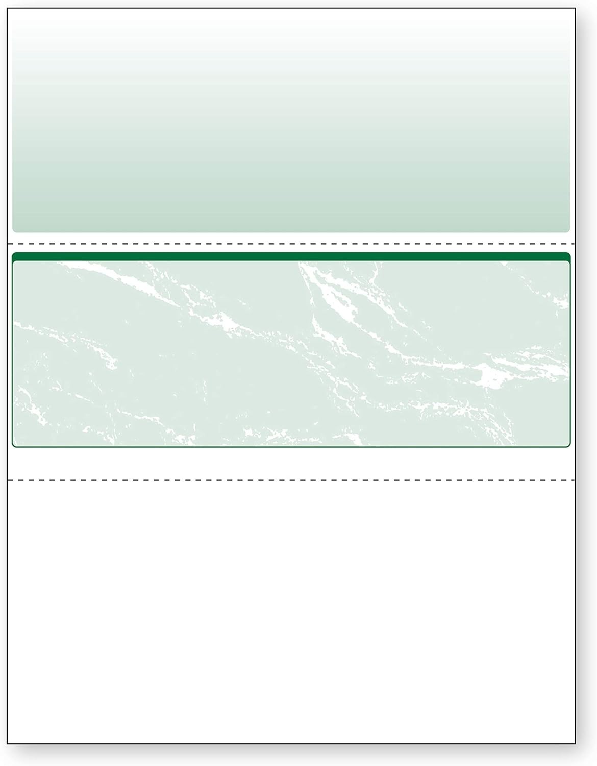 Eco-Friendly Green Marble Check Paper – Compatible with QuickBooks, 500 Sheets