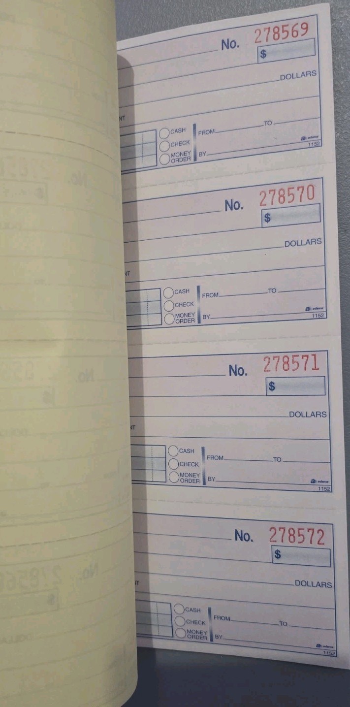 Vintage Adams Money/Rent Receipt Book – 200 Sets – New Old Stock