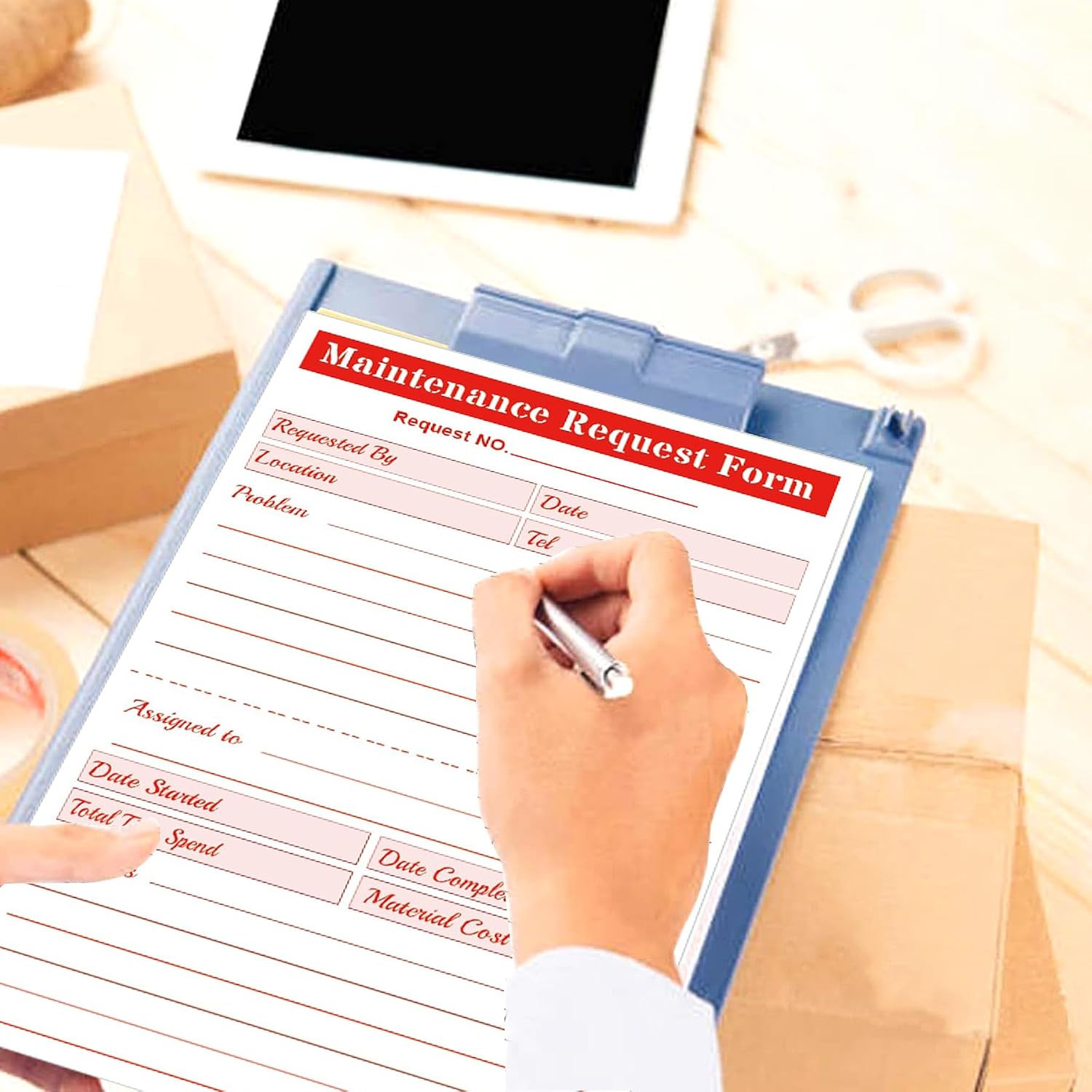 Maintenance Request Book Forms – 5.5 X 8.5 Inch 2 Part Carbonless Maintenance Re