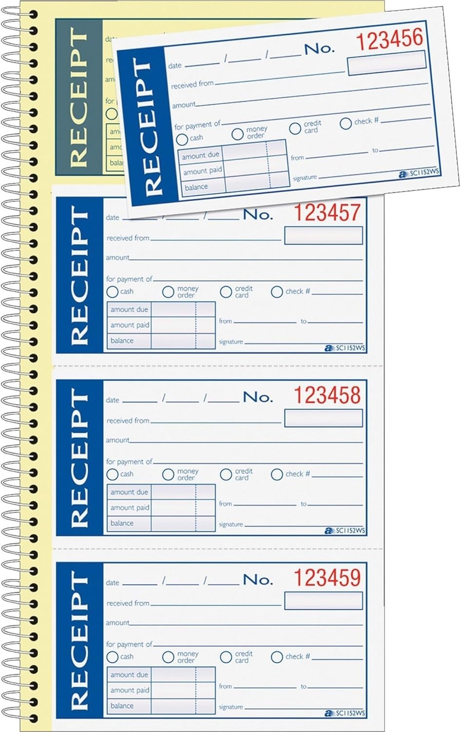200-Set Write ‘n Stick Receipt Book – Carbonless, 5-1/4″ x 11″ for Easy Tracking
