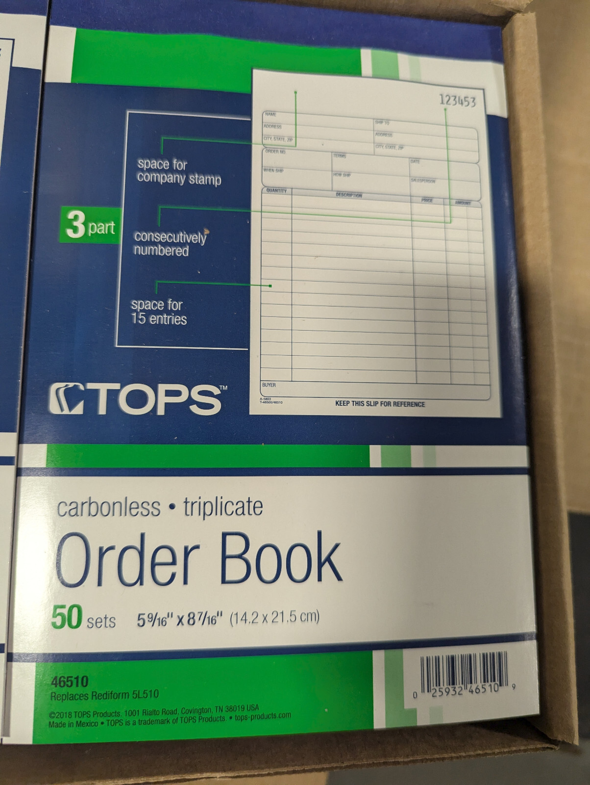 Lot of 50 Books TOPS 46510 Sales Order Books 3-Part Carbonless
