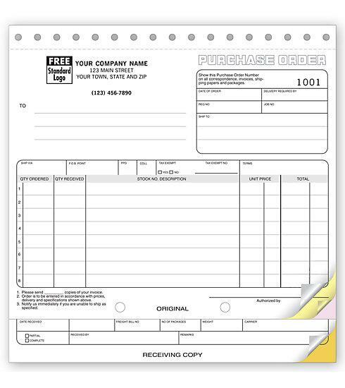 100 Classic Purchase Orders with Receiving Report / Nebs Deluxe No. 90 / 4 Part