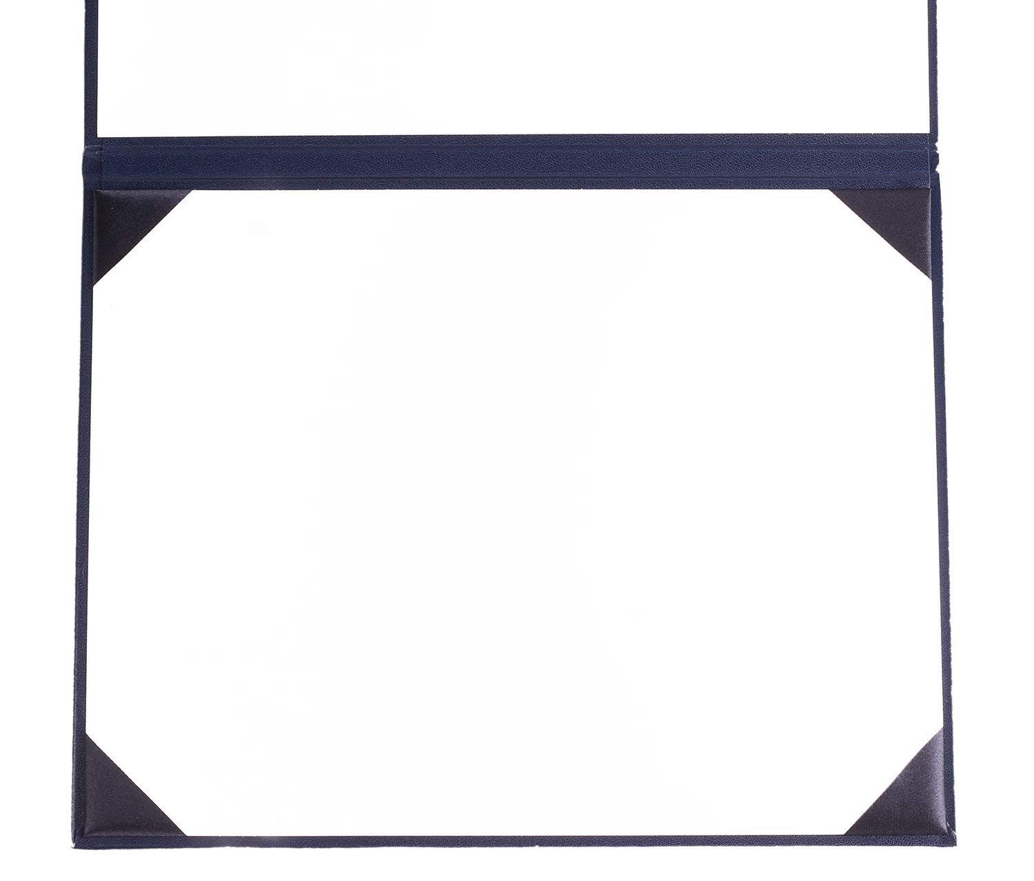 UIALECG Imprinted Diploma Cover 8.5 x 11, Leatherette Padded Style B, Navy