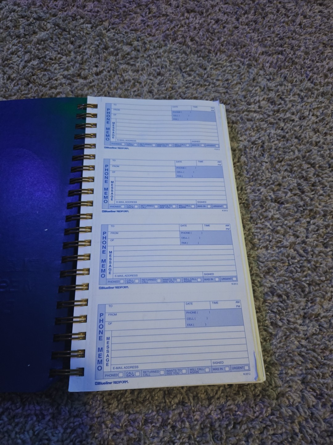 Telephone Message Book Gold Standard Rediform 2 Part Carbonless 600 Sets New