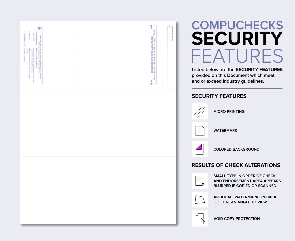 2500 Blank Check Stock – QuickBooks Computer Checks – Top – Burgundy Diamond