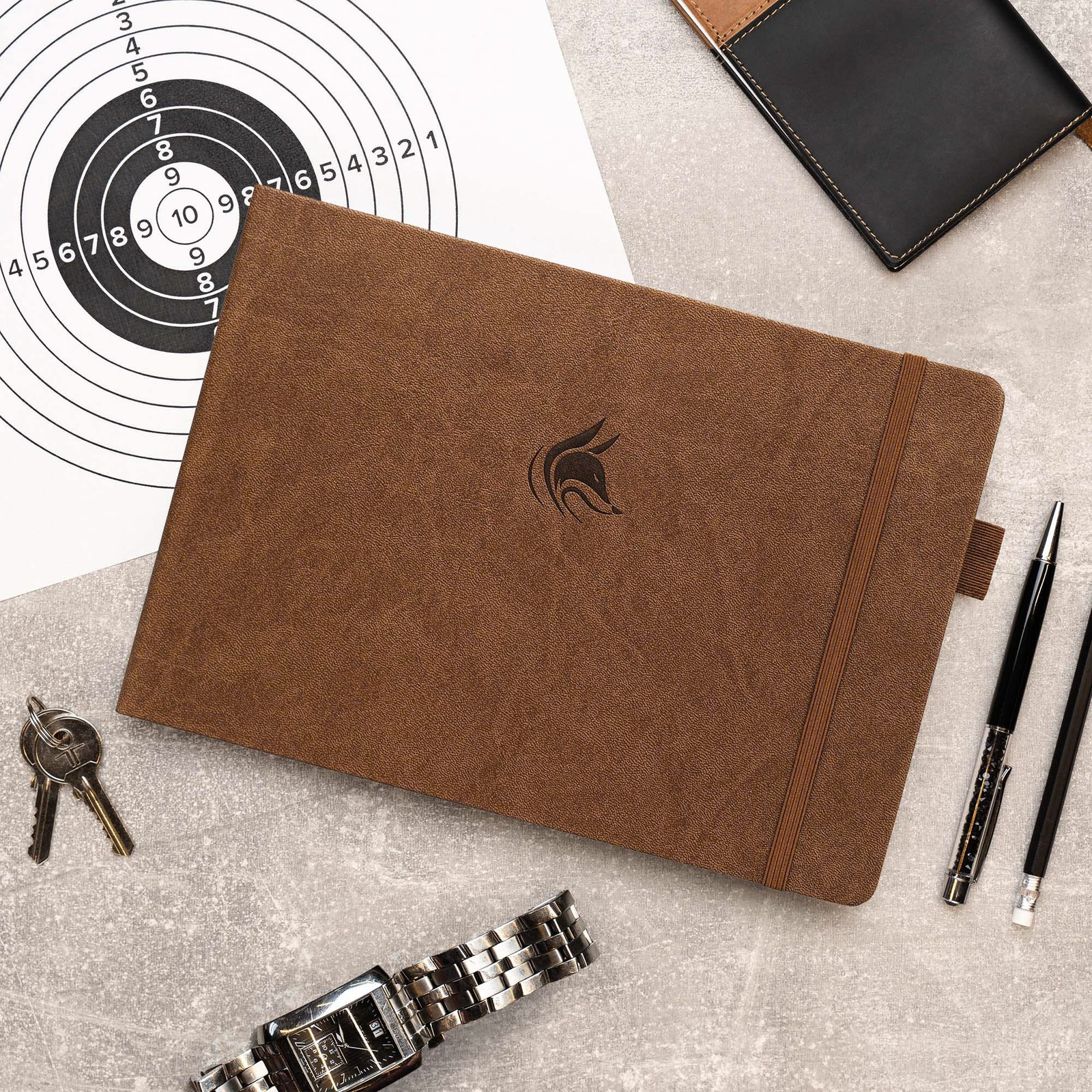 Clever Fox Firearms Record Book – Hardcover Smaller Than A4 (10″ x 7″), Brown