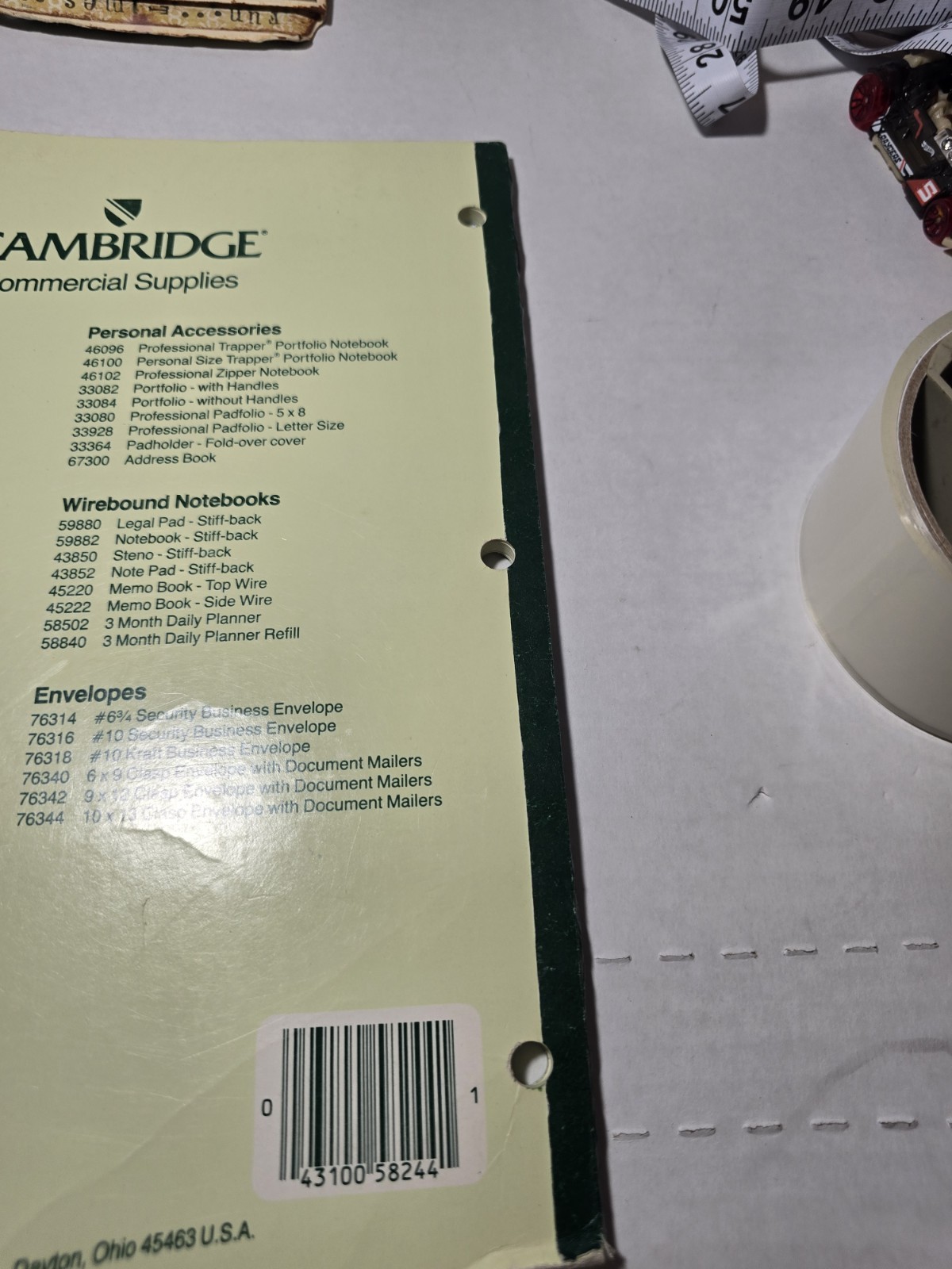 Vintage Mead Cambridge Analysis Sheets 4 Column Pad 50 Sheets; 58244