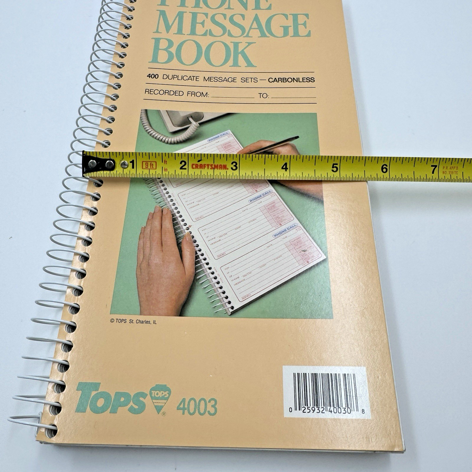 Lot of 4 NEW Vintage Tops 4003 PHONE MESSAGE BOOKS Duplicate Carbonless Form NOS