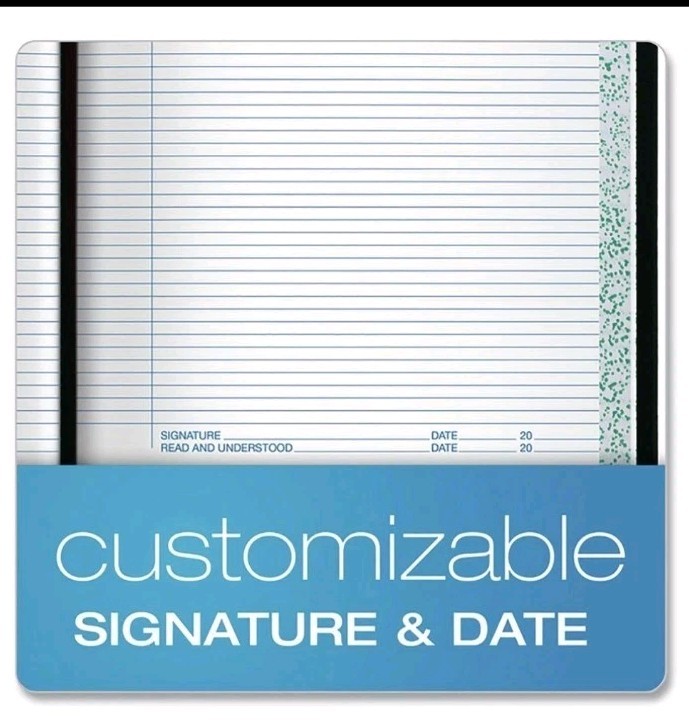 NEW Boorum & Pease Laboratory Notebook Record Book Log L21-150-R 150 Pages