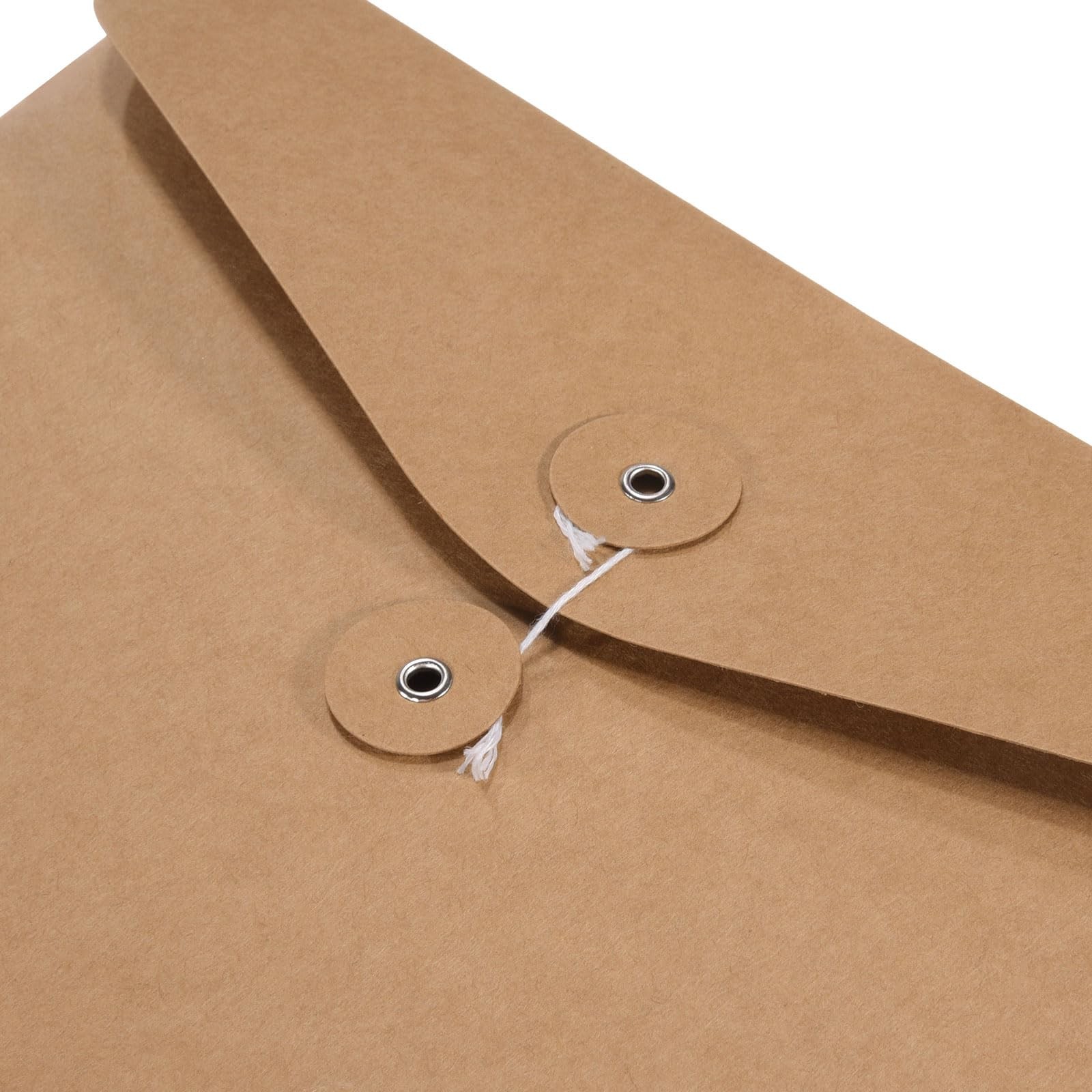 PATIKIL String Envelope File Folders 5 Pack A5 Size Document Medium, Brown