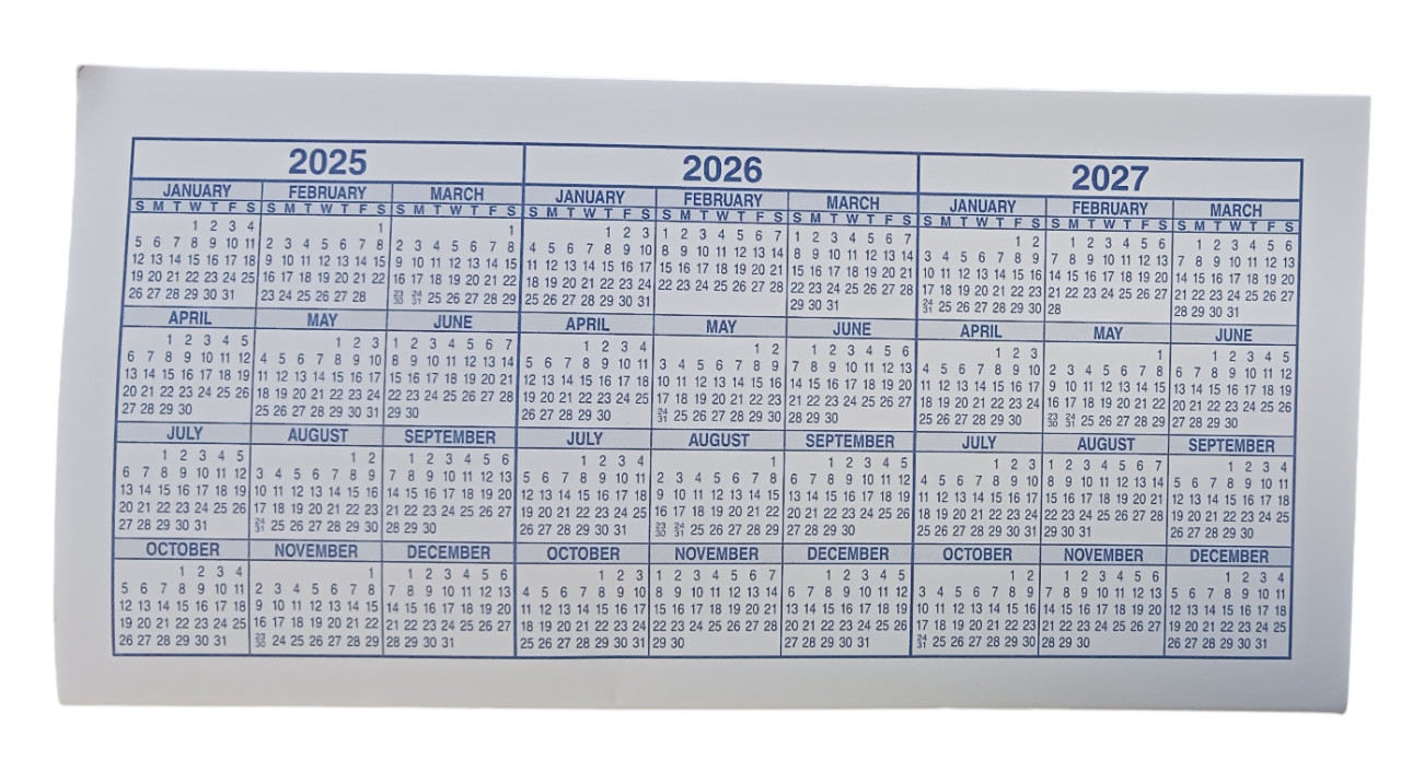 1 Checkbook Transaction Registers 2025 2026 2027 Calendar Check Book Register