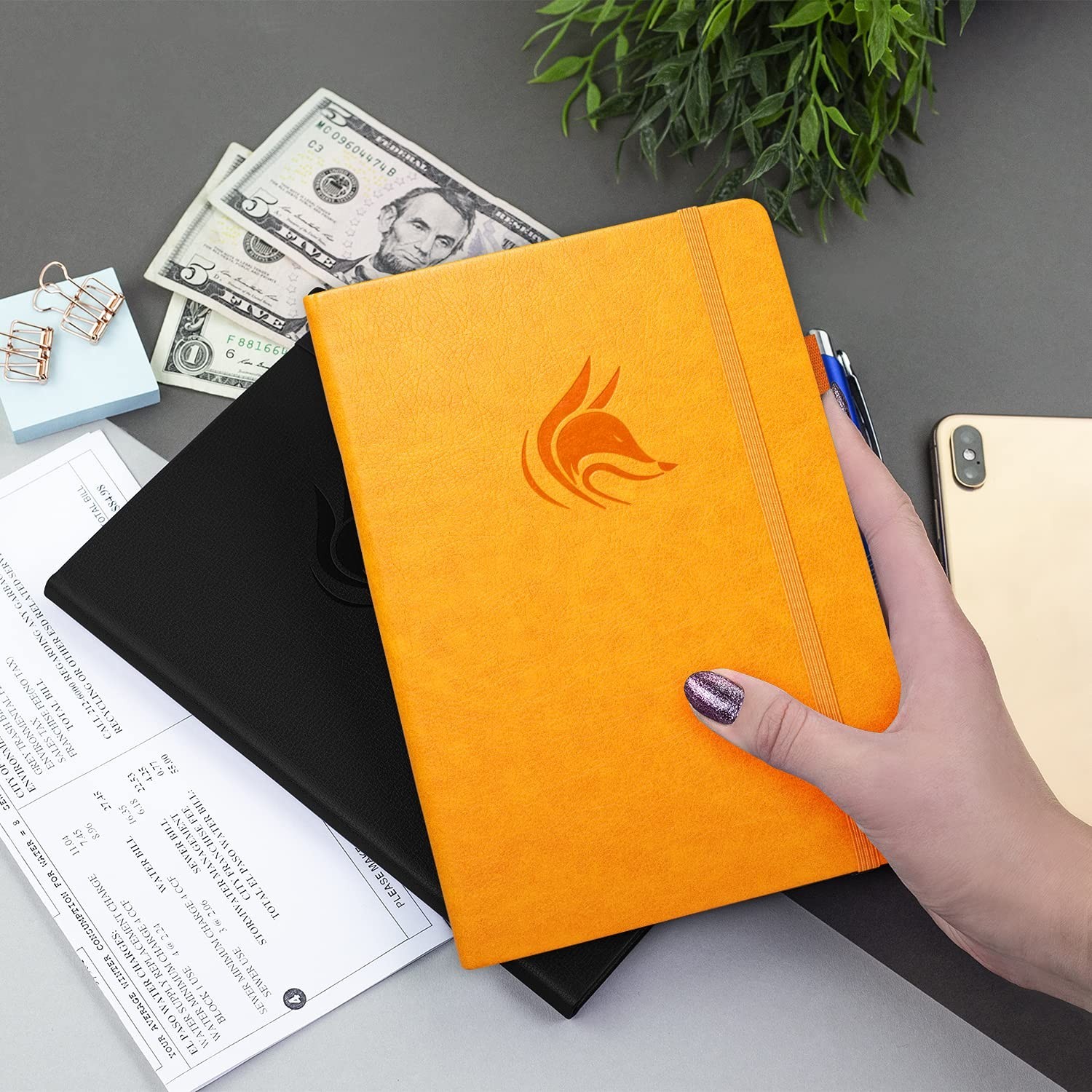 Deluxe Check Register Book – A5 Hardcover Accounting Ledger & Transaction Log –