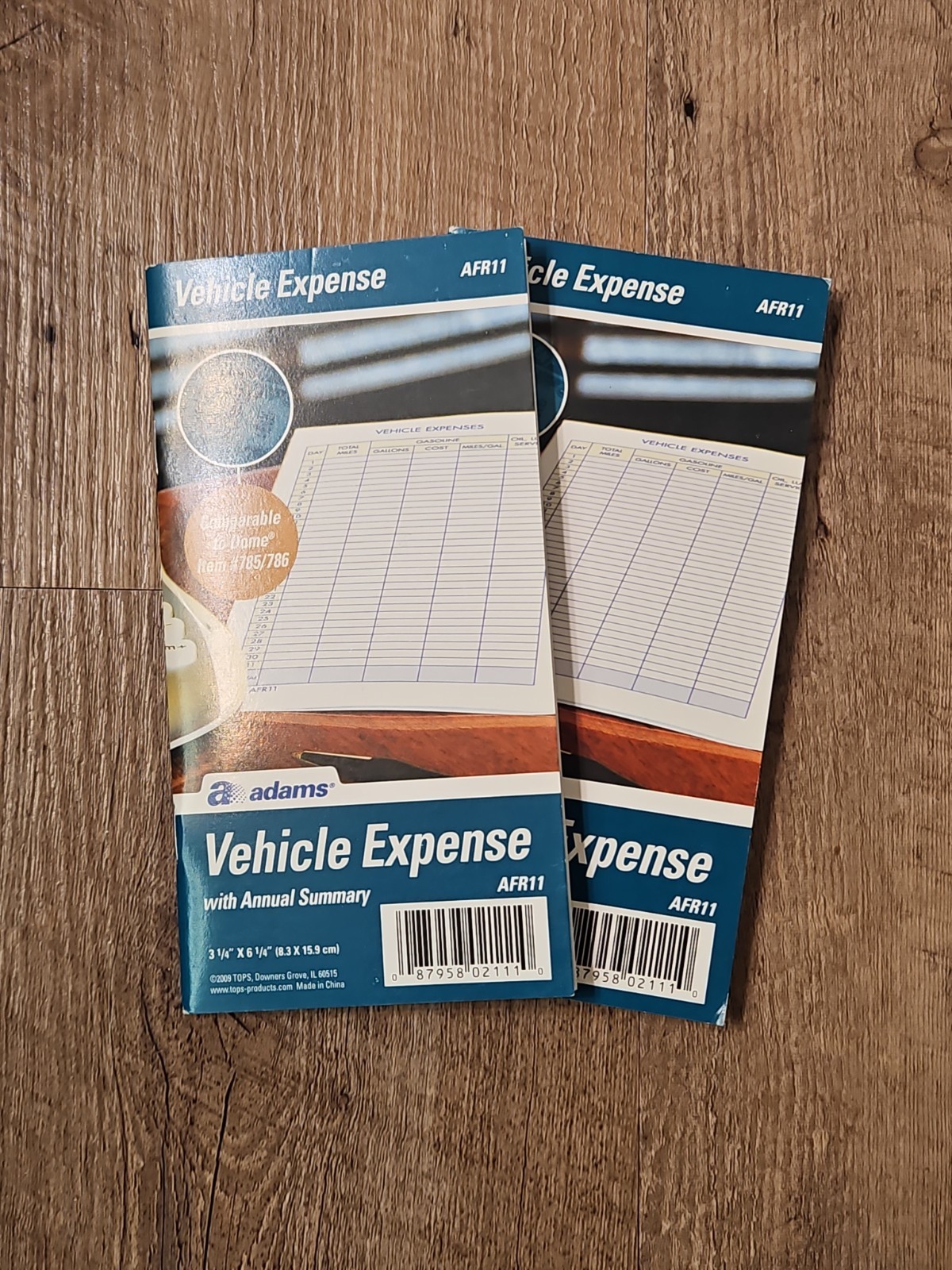 2 Adams Vehicle Expense Journal, , 3.25 x 6.25 Inches, White (AFR11)
