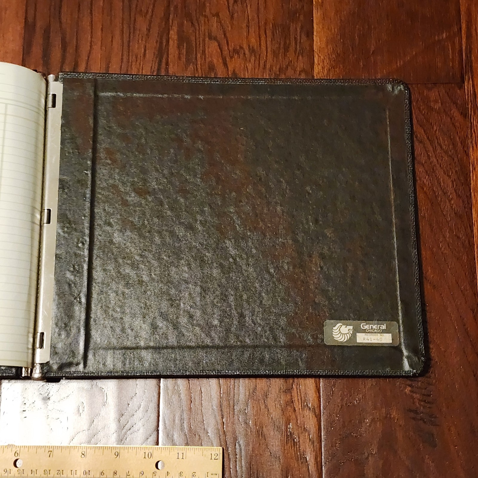 Vintage General Chicago R41-40 Vinyl Guarded Post Binder Ledger Metal Locking Hi