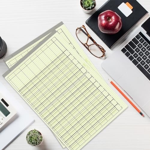 5 Pack 250 Sheets Analysis Columnar Books 3 Hole Accounting Ledger Book Ledger P
