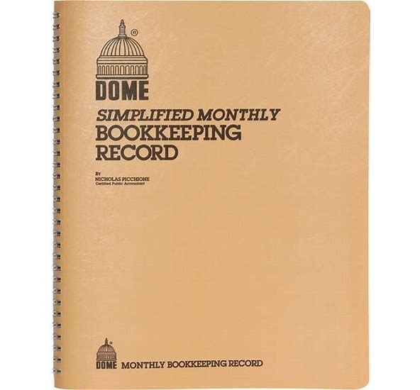 Dome Simplified Monthly Bookkeeping Record Accounting 8.75″X11.25″ Office Home