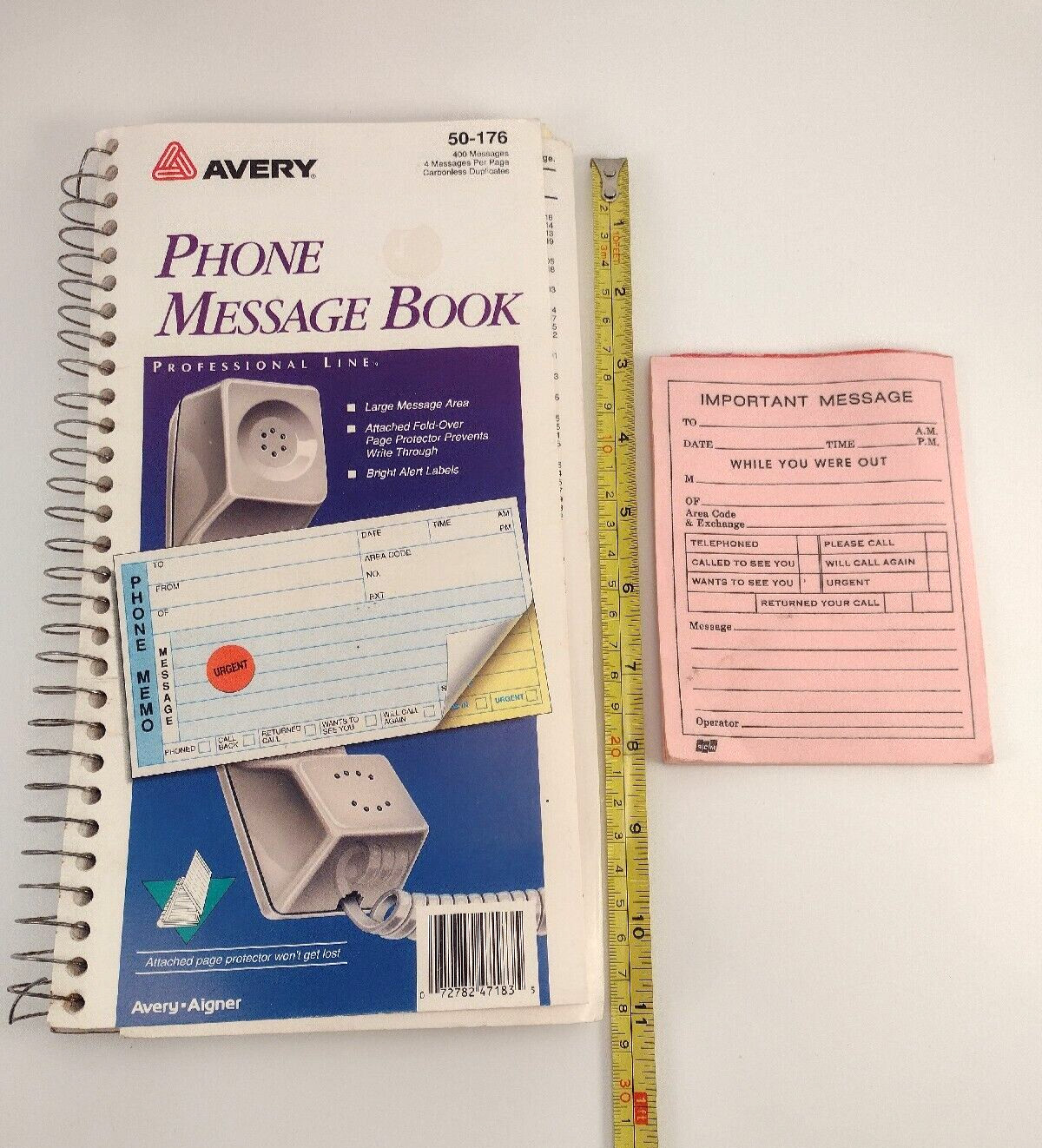 Avery Phone Message Book 50-176 Memo Notes Office Business Telephone Secretary